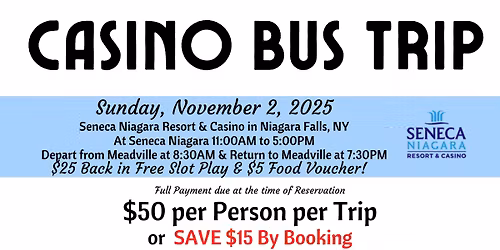 Seneca Niagara Casino Bus Trip