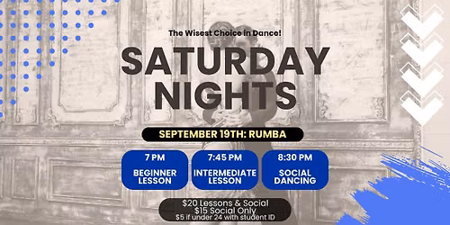 Rumba Group Classes & Social Dance Saturday, September 19th in Phoenix! Join Us!