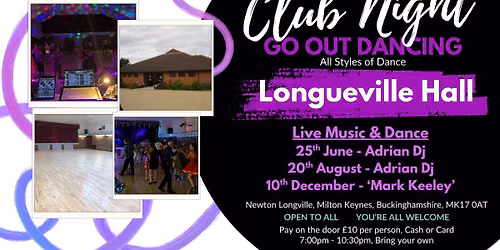 Club Nights are back!! Dance for all styles 