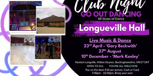 Club Nights are back!! Dance for all styles