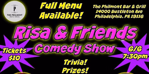 Risa & Friends Grand Opening Comedy with Free Drink Trivia