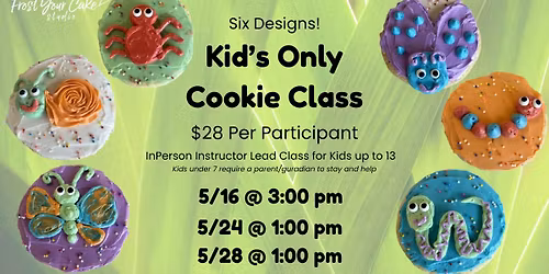 Kid's Cookie Decorating Class - Colorful Bugs