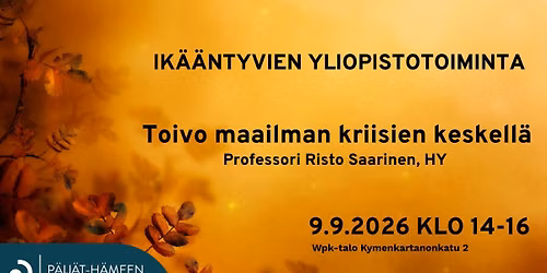 Ik\u00e4\u00e4ntyvien yliopiston verkkoluento