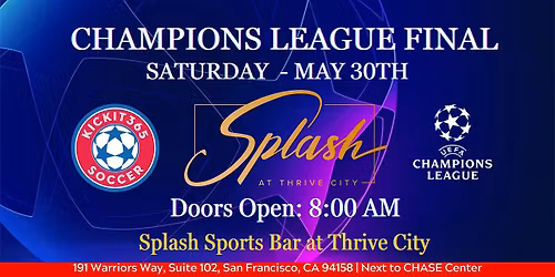 Champions League Final Watch Party at Splash