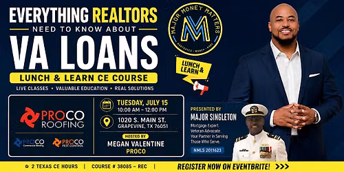 Realtor VA Loans CE Course at ProCo (Grapevine, TX)