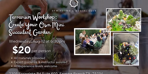 Terrarium Workshop: Create Your Own Mini Succulent Garden