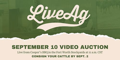 LiveAg Video Auction | September 10 | Cooper's BBQ