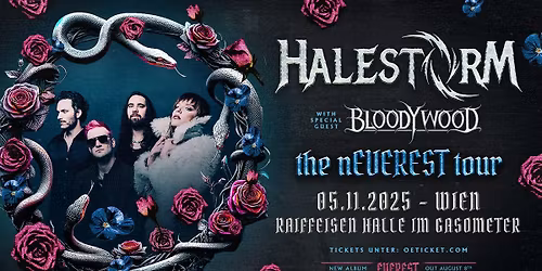 Halestorm with Special Guest Bloodywood \u2022  the nEVEREST Tour \u2022 Raiffeisen Halle im Gasometer, Wien