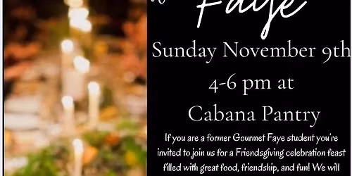 Friendsgiving potluck & recipe swap w\/Faye