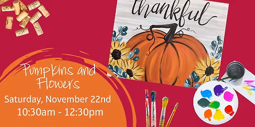 Pumpkins and Flowers