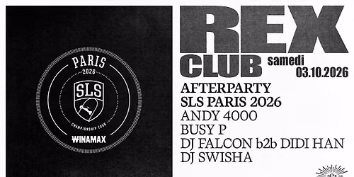 Afterparty SLS Paris 2026: Andy4000, Busy P, DJ Falcon b2b Didi Han, DJ SWISHA