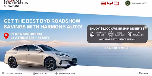 BYD by Harmony Auto x Sgcarmart Roadshow at Plaza Singapura