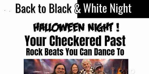 BACK TO BLACK & WHITE NIGHT: \ud83c\udf83 Halloween at Edna Vees! \ud83c\udfc1