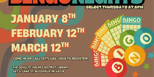 Bingo Night **REGISTRATION REQUIRED**