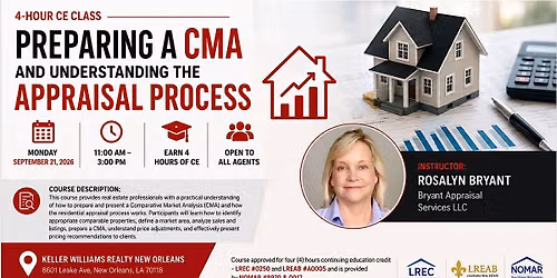 Preparing a CMA and understanding the appraisal process