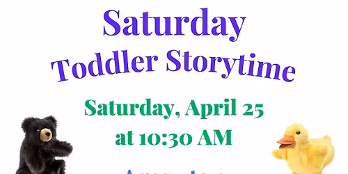 Saturday Toddler Storytime