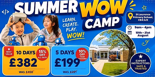 St Laurence Primary School Summer WOW Camp (17th - 21st August)