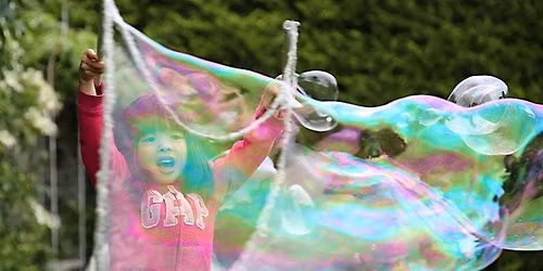 Giant bubble blowing and bubble wand making workshop!
