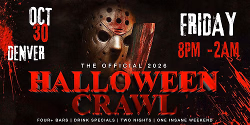 Denver Halloween Bar Crawl \u2014 Halloween Friday, Fri, Oct 30