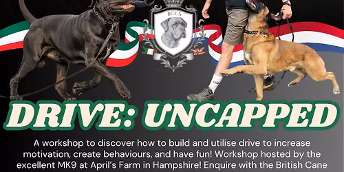 Drive: Uncapped \u2013 Exclusive Cane Corso Workshop