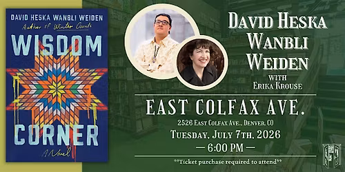 David Heska Wanbli Weiden with Erika Krouse Live at Tattered Cover Colfax