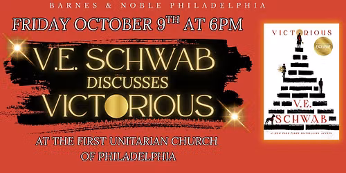 V. E. Schwab celebrates Victorious on Friday, October 9th at 6pm!