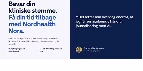 Eksklusivt gratis-event for psykiatere: AI journalisering i hverdagen 