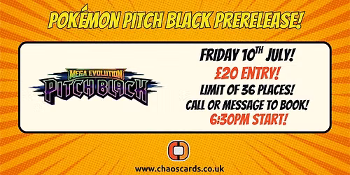 Pok\u00e9mon Pitch Black Prerelease!