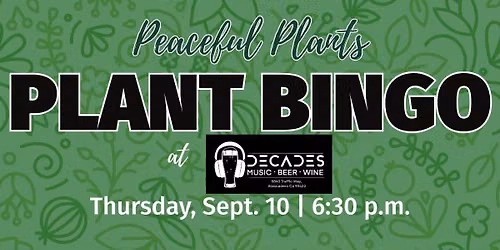 Plant Bingo with Peaceful Plants