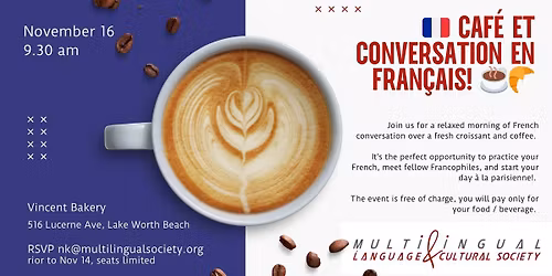 Caf\u00e9 et Conversation en Fran\u00e7ais! 