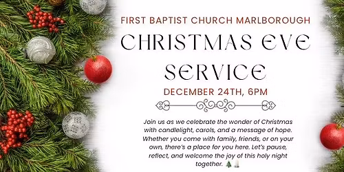 Christmas Eve Service at First Baptist Church Marlborough