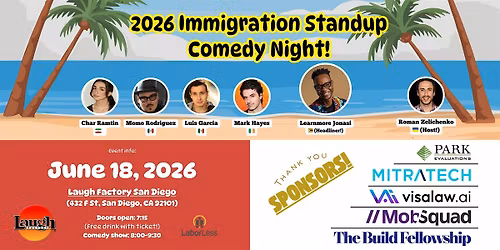 Immigration Standup Comedy Night! (During AILA AC 2026)