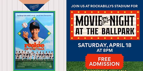 FREE Movie Night at Rockabillys Stadium - Rookie of The Year