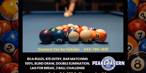 Scotch Doubles Tournament (Sundays) @ Peake Tavern in Chesapeake!!