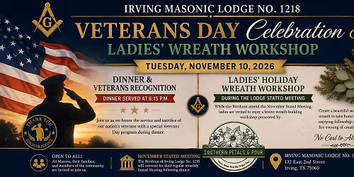 Veterans Day Celebration & Ladies\u2019 Holiday Wreath Workshop