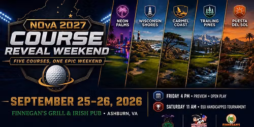 NoVa 2027 Golden Tee Course Reveal Weekend
