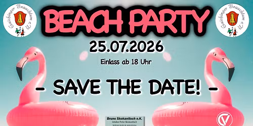 SAVE THE DATE - Beach Party 2026 - SAVE THE DATE