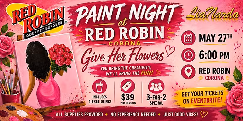 Paint Night at Red Robin w\/LiaNardo Mobile Paint & Sip