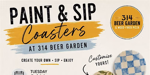 Paint & Sip: Create Your Own Ceramic Coasters at 314 Beer Garden