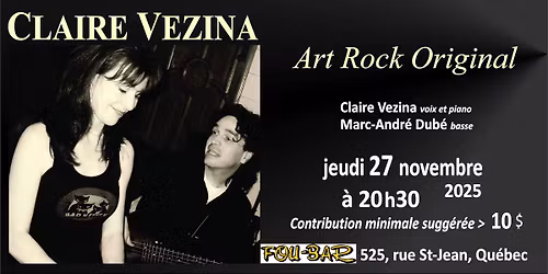CLAIRE VEZINA musicienne, auteure compositeure