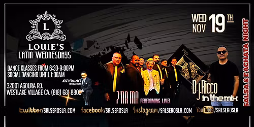 7 Na'Ma live at Club Louie's Salsa & Bachata night