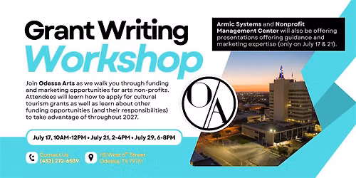 Odessa Arts - 2027 Grant Writing Workshop