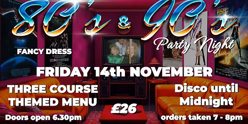 80s & 90s Party Night