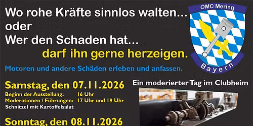 Motorsch\u00e4denausstellung mit Fr\u00fchschoppen