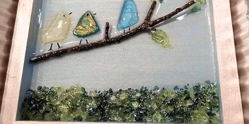 Crushed Glass Resin Art