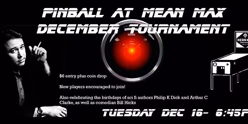 Pinball at Mean Max Troy December IFPA Tourney