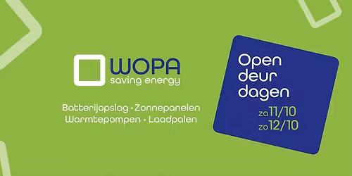Opendeurweekend Wopa Saving Energy