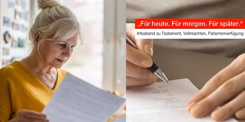 Informationsabend Testament, Vollmachten und Patientenverf\u00fcgung (kostenlos)