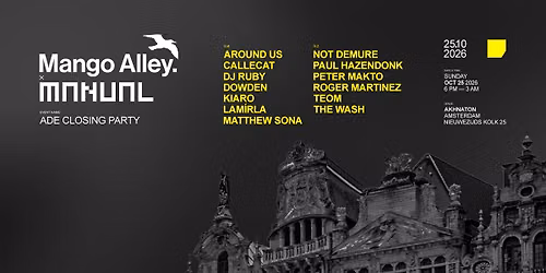 Mango Alley x Manual ADE Closing Party 2026