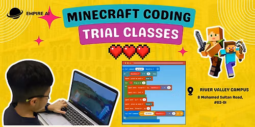 Coding School for Kids Near Me: Minecraft Coding Trial Classes (Ages 8\u201312)